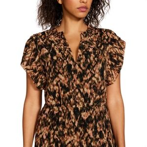 Steve Madden Leigh Tiered Midi Dress Medium